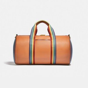 coach duffle with rainbow quilting